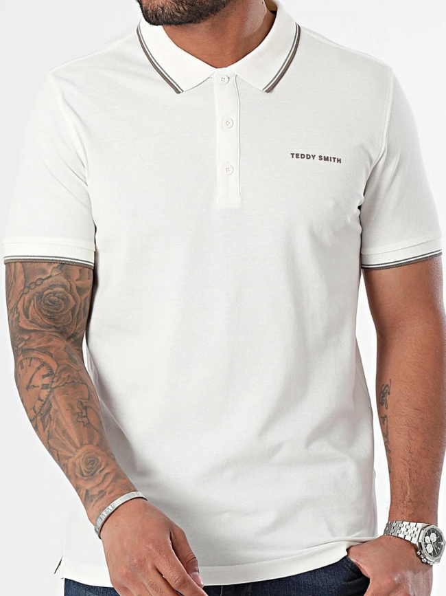 Polo pasian 2 blanc crème homme - Teddy Smith