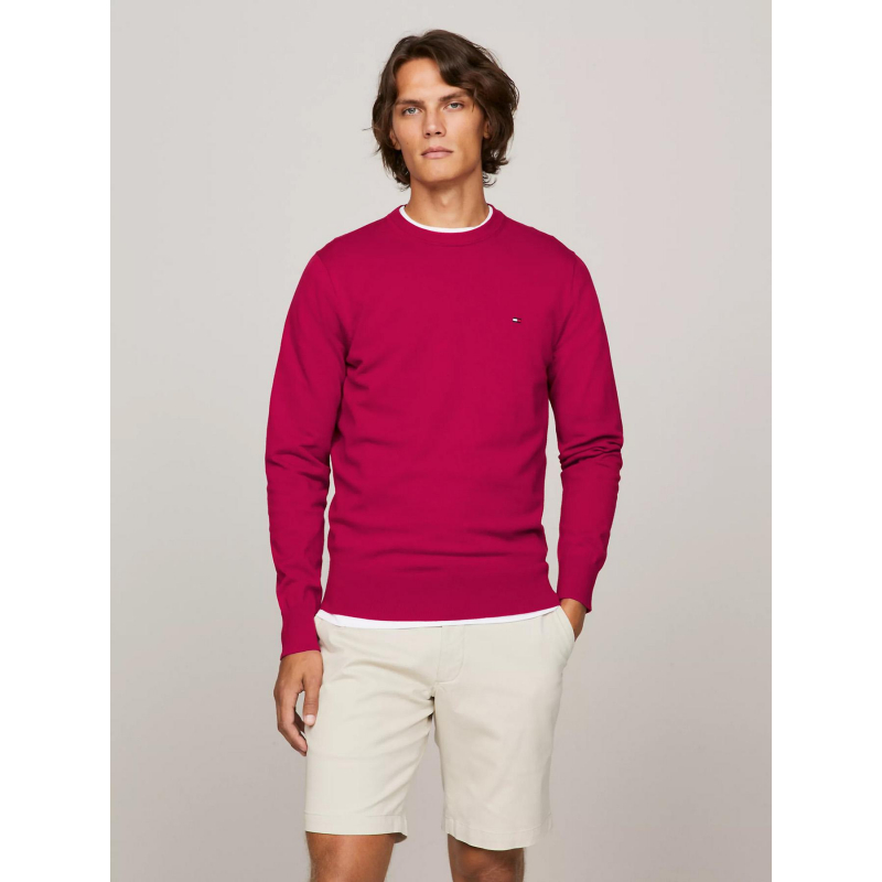 Pull fin uni 1985 rouge homme - Tommy Hilfiger