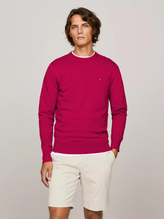 Pull fin uni 1985 rouge homme - Tommy Hilfiger