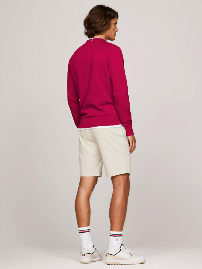 Pull fin uni 1985 rouge homme - Tommy Hilfiger