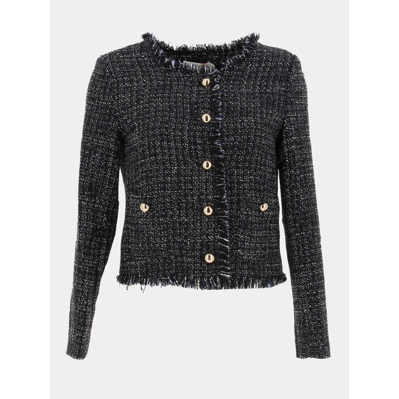 Veste en tweed nea noir femme - La Petite Etoile