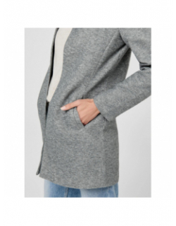 Veste longue soho chiné gris femme - Only