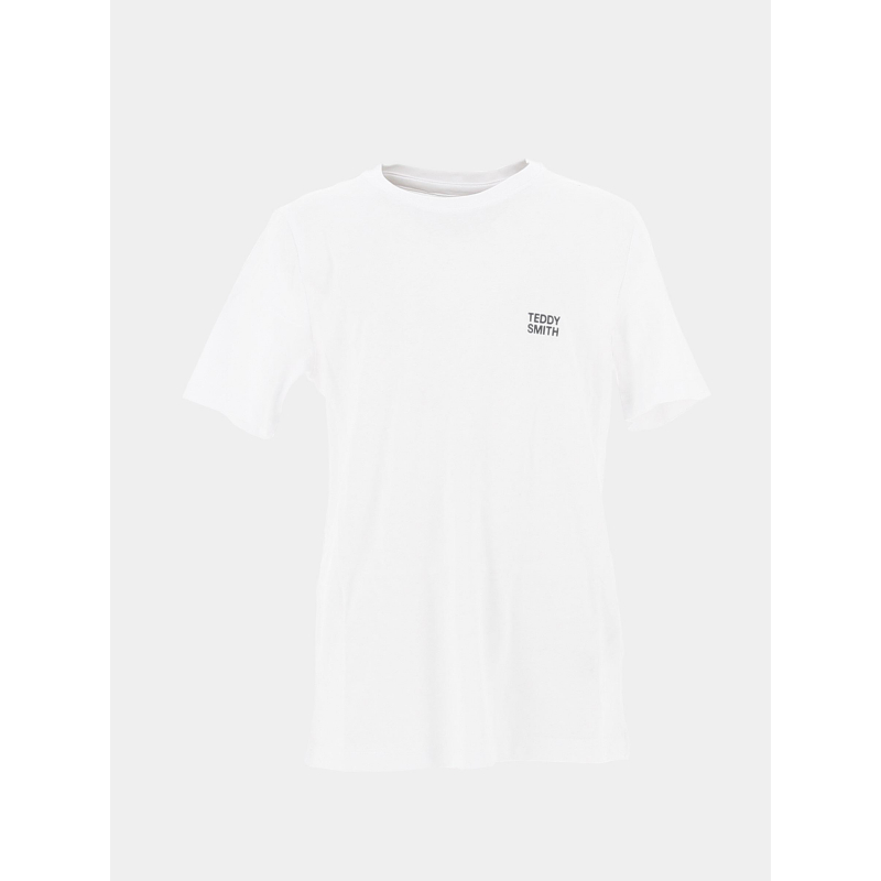 T-shirt uni logo the tee blanc garçon - Teddy Smith