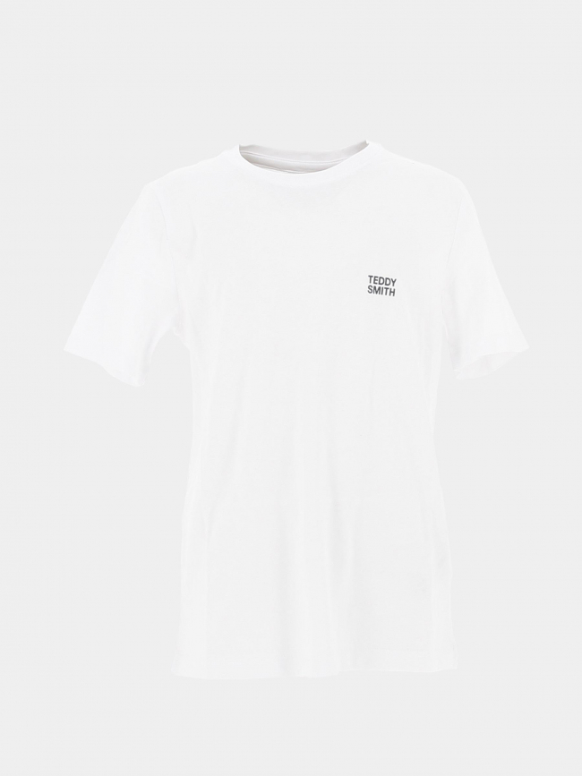 T-shirt uni logo the tee blanc garçon - Teddy Smith