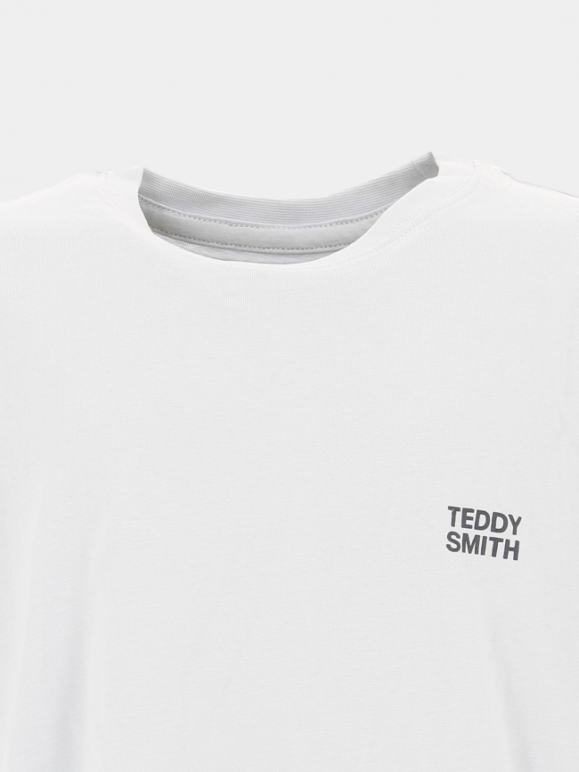 T-shirt uni logo the tee bleu clair garçon - Teddy Smith