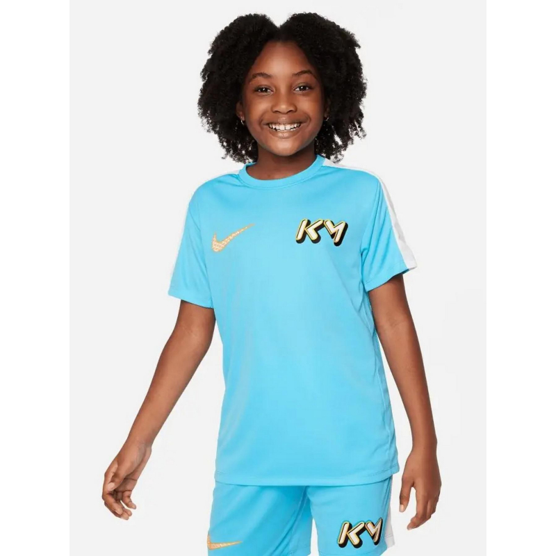 T-shirt de football kylian Mbappé bleu enfant - Nike