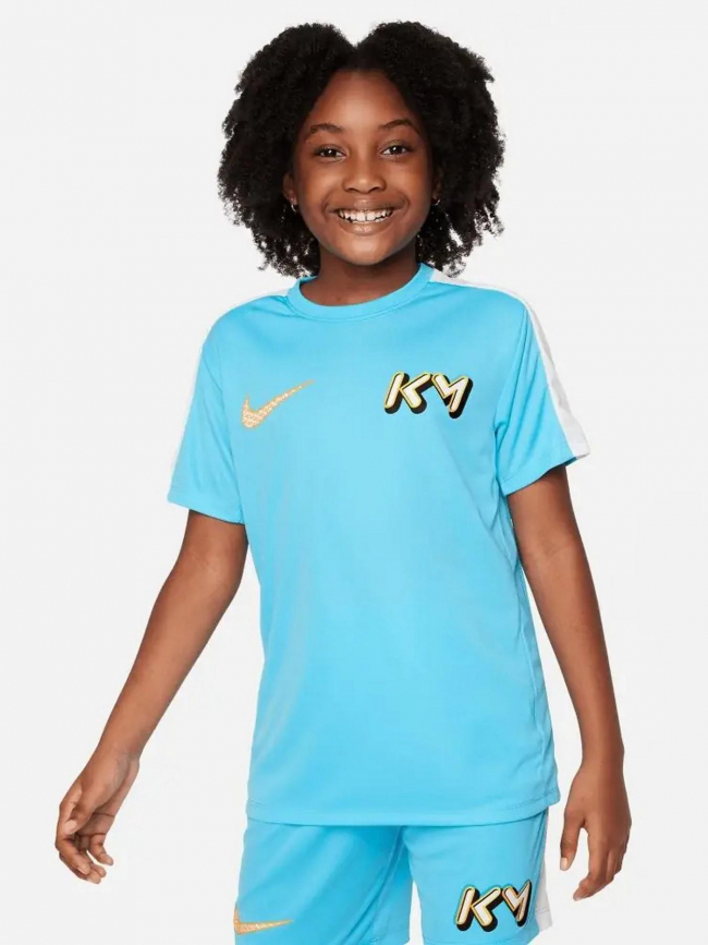 T-shirt de football kylian Mbappé bleu enfant - Nike