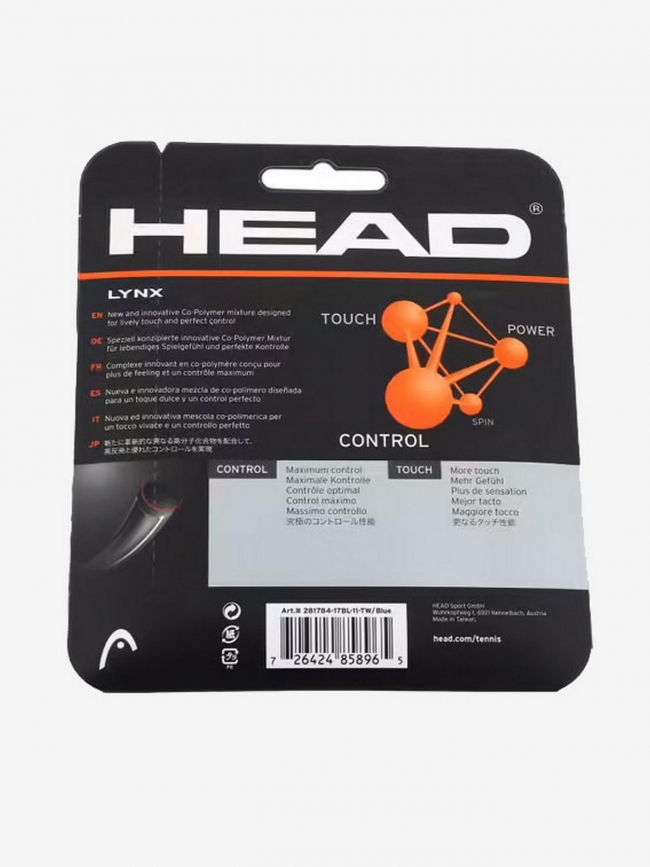 Cordage de tennis lynx monofilament bleu - Head