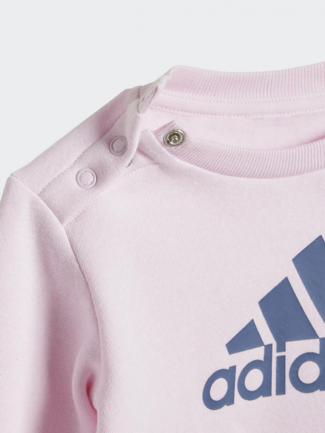 Ensemble jogging bos logo rose violet fille - Adidas