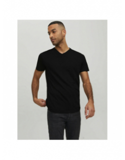 T-shirt organic basic col v noir homme - Jack & Jones