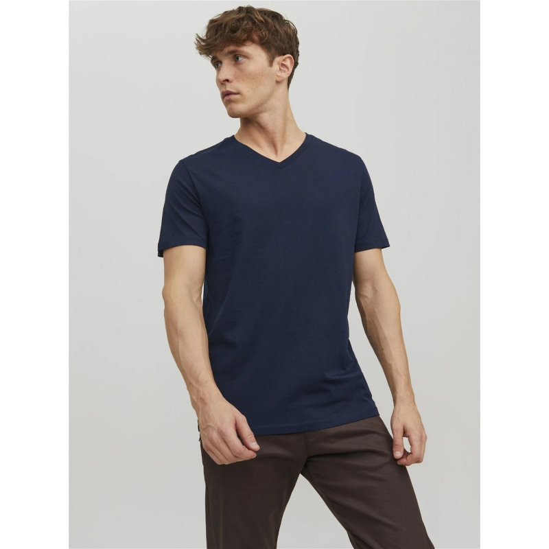 T-shirt organic basic bleu marine homme - Jack & Jones