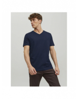 T-shirt organic basic bleu marine homme - Jack & Jones