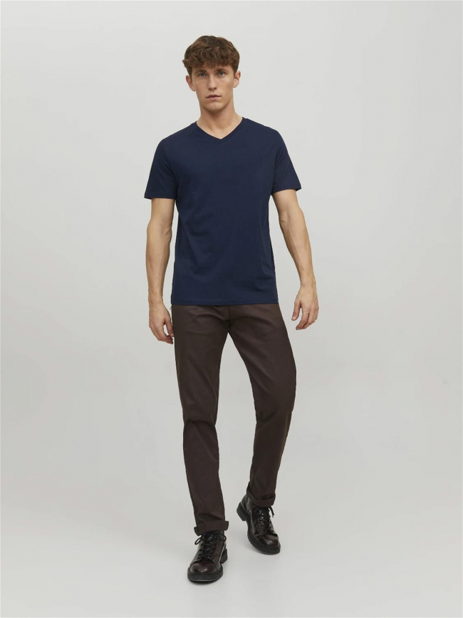 T-shirt organic basic bleu marine homme - Jack & Jones