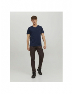 T-shirt organic basic bleu marine homme - Jack & Jones