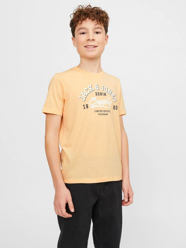 T-shirt logo orange junior - Jack & Jones