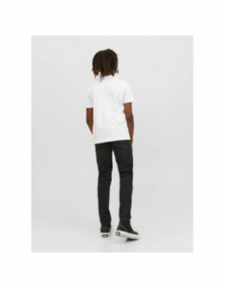 T-shirt corp logo rayures blanc enfant - Jack & Jones