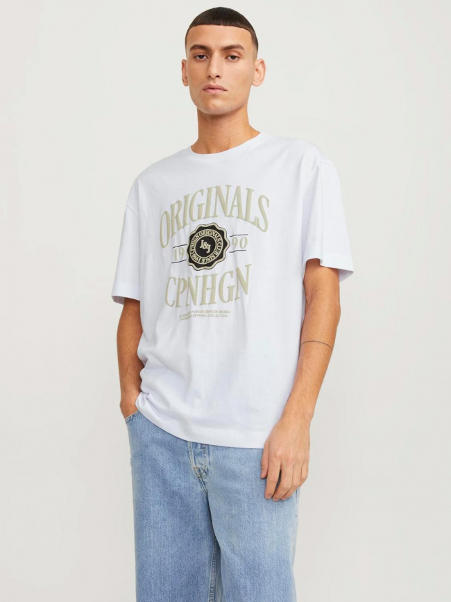 T-shirt logo originals doré blanc homme - Jack & Jones