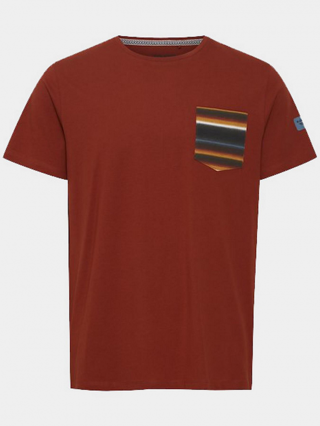 T-shirt poche colorée rayures rouge homme - Blend