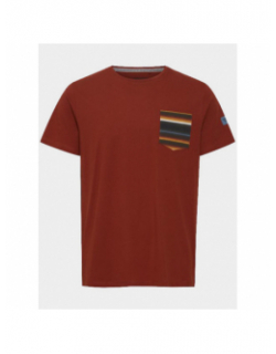 T-shirt poche colorée rayures rouge homme - Blend