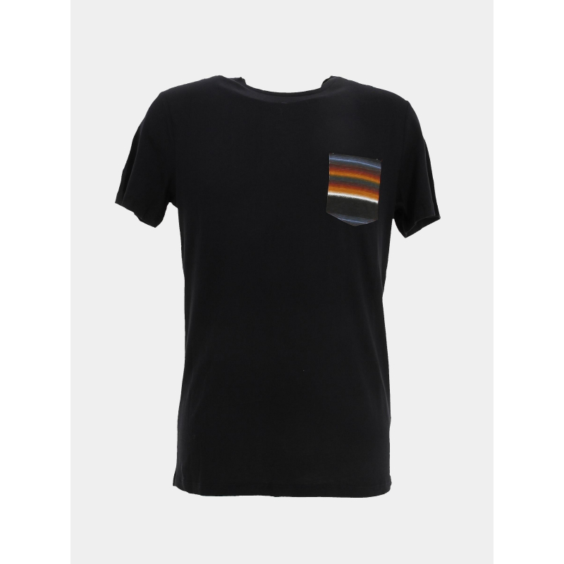 T-shirt poche colorée rayures noir homme - Blend