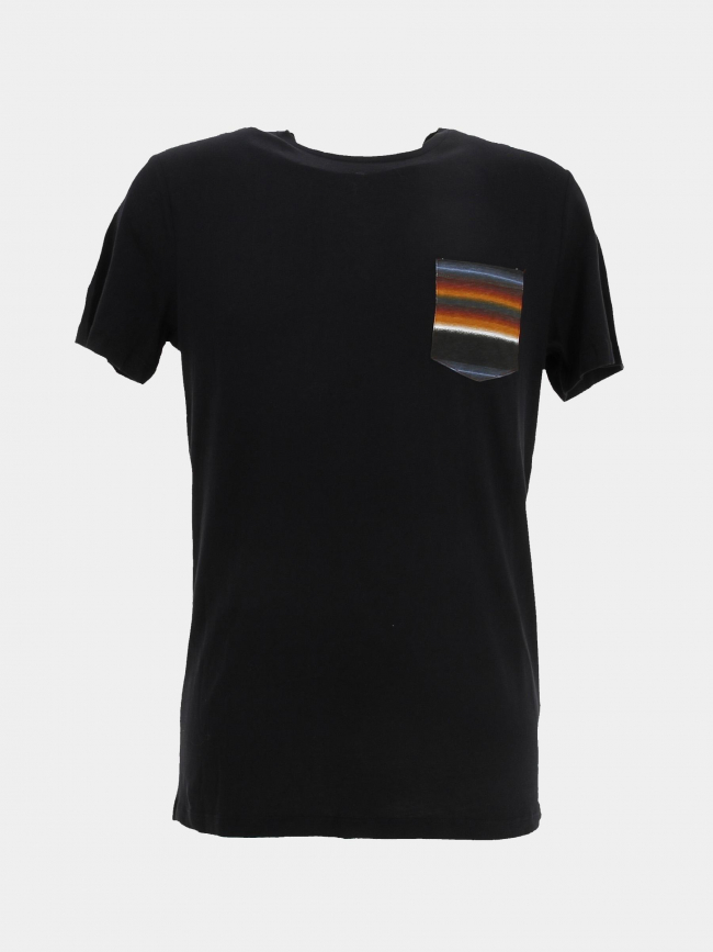 T-shirt poche colorée rayures noir homme - Blend