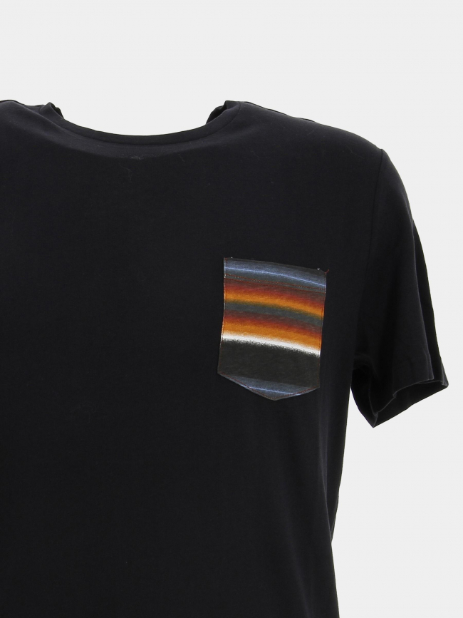 T-shirt poche colorée rayures noir homme - Blend