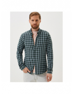 Chemise slim fit à carreaux vert homme - Blend