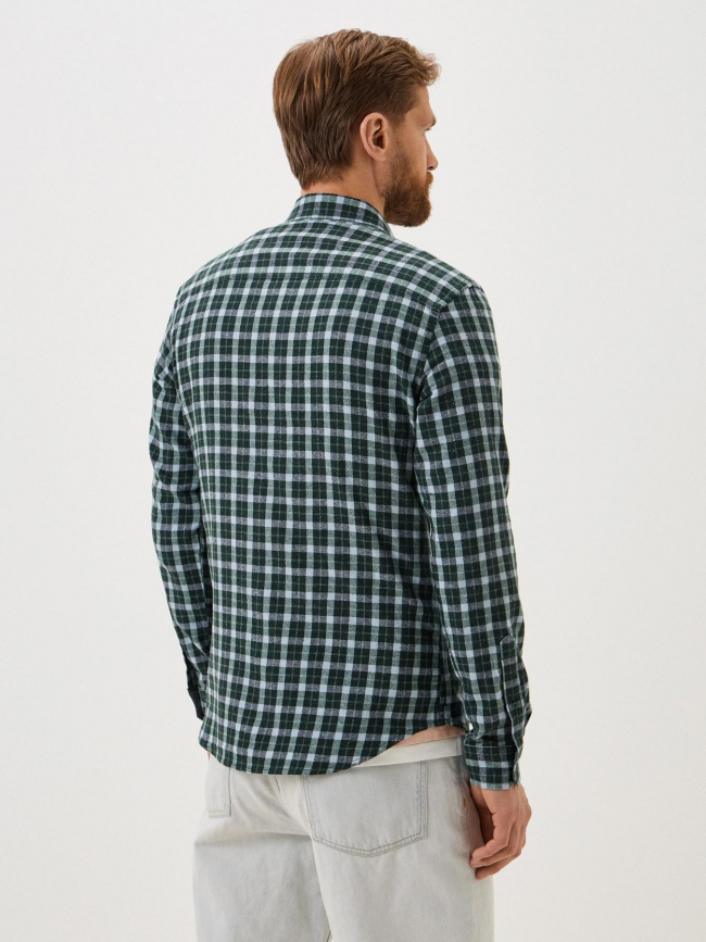 Chemise slim fit à carreaux vert homme - Blend