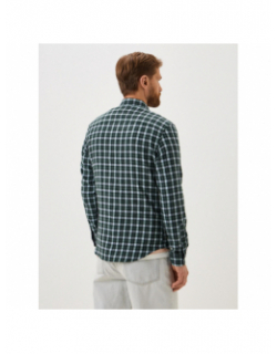 Chemise slim fit à carreaux vert homme - Blend