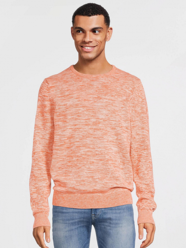 Pull fin chiné orange homme - Blend