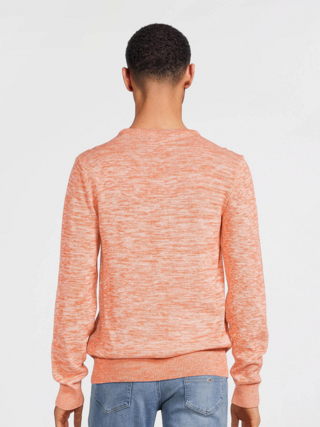 Pull fin chiné orange homme - Blend