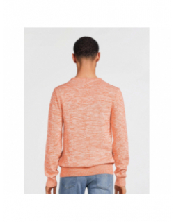 Pull fin chiné orange homme - Blend