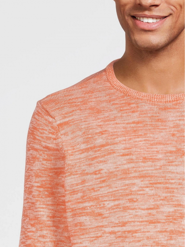 Pull fin chiné orange homme - Blend