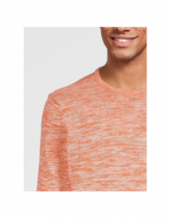 Pull fin chiné orange homme - Blend