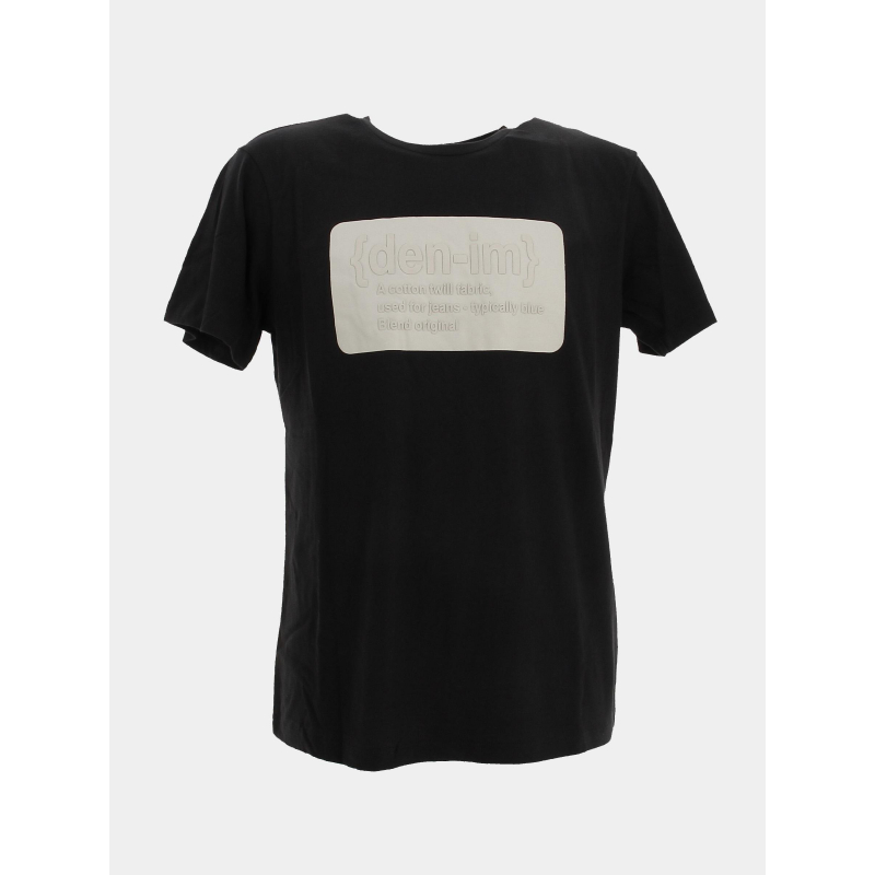 T-shirt regular fit à relief noir homme - Blend