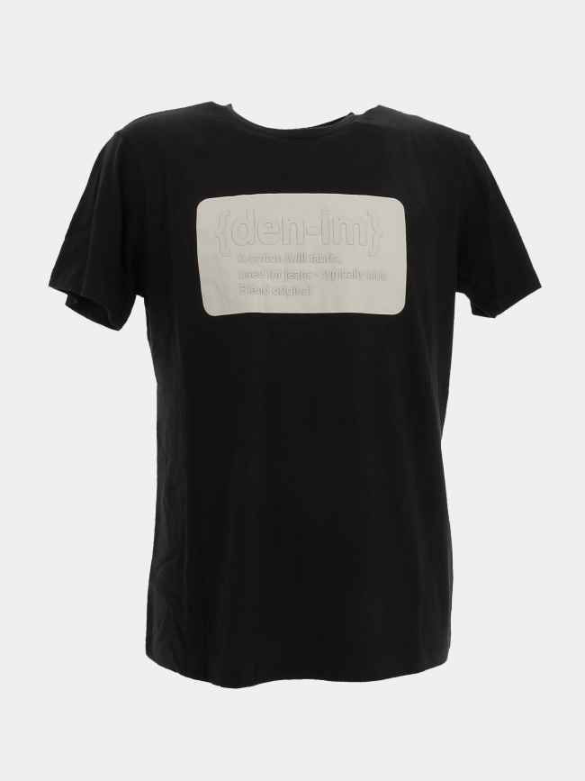 T-shirt regular fit à relief noir homme - Blend