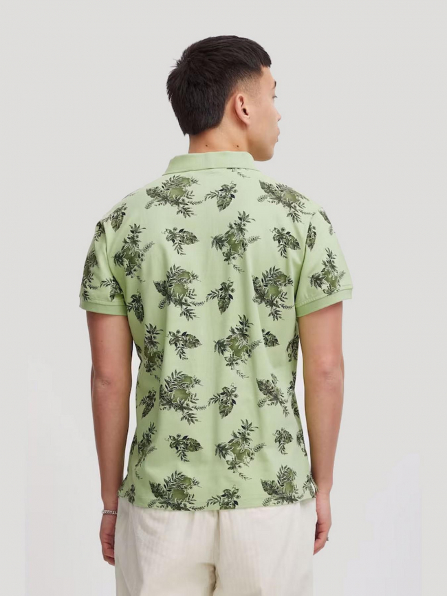 Polo regular fit à fleurs vert homme - Blend