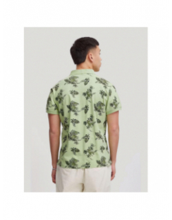 Polo regular fit à fleurs vert homme - Blend