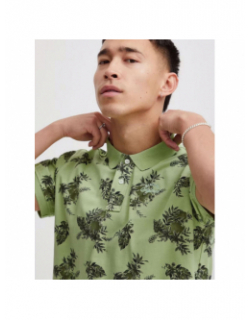 Polo regular fit à fleurs vert homme - Blend