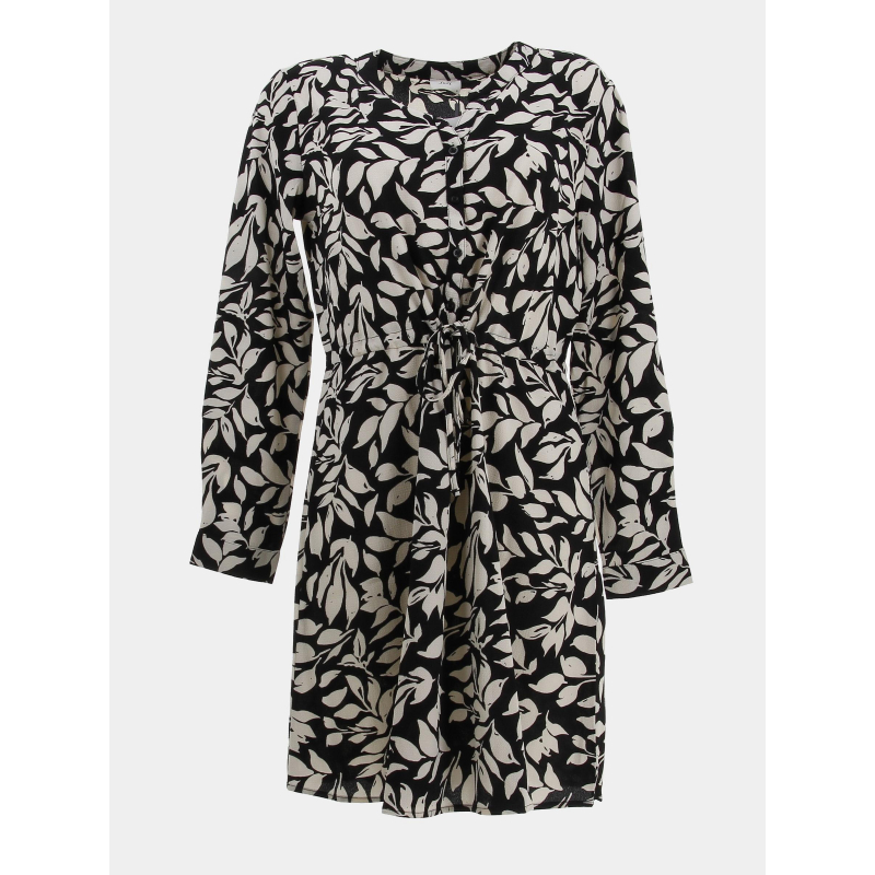 Robe courte piper floral noir femme - Jacqueline De Yong