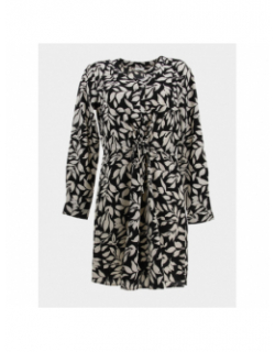 Robe courte piper floral noir femme - Jacqueline De Yong