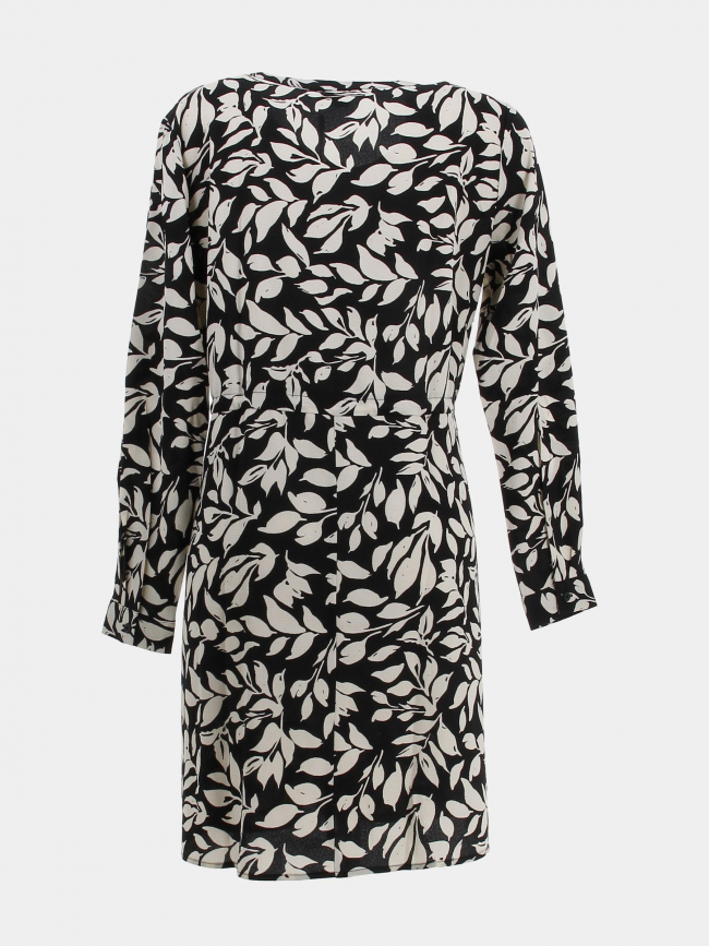 Robe courte piper floral noir femme - Jacqueline De Yong