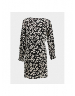 Robe courte piper floral noir femme - Jacqueline De Yong