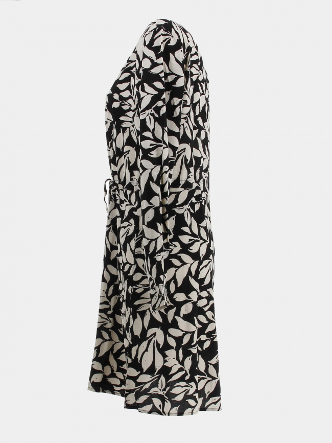 Robe courte piper floral noir femme - Jacqueline De Yong