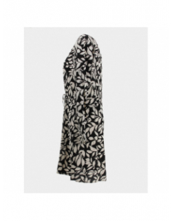 Robe courte piper floral noir femme - Jacqueline De Yong