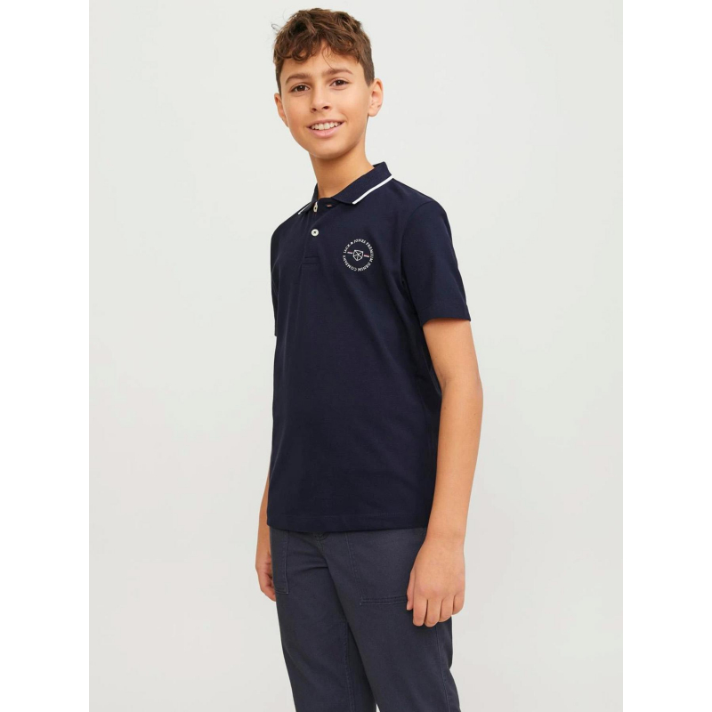 Polo blushield garçon bleu marine - Jack & Jones