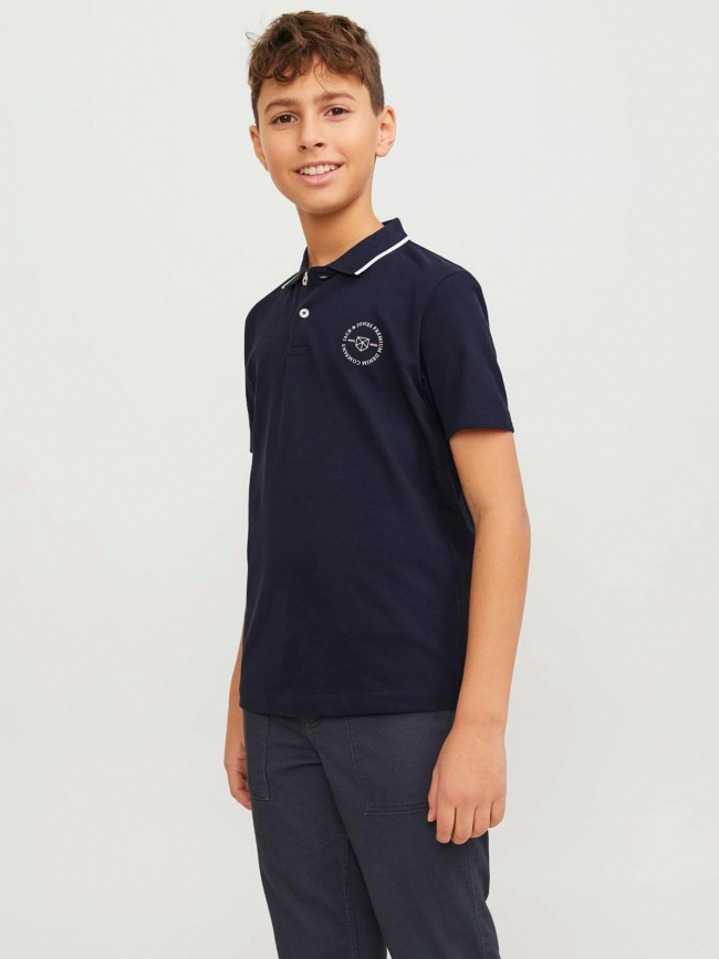 Polo blushield garçon bleu marine - Jack & Jones