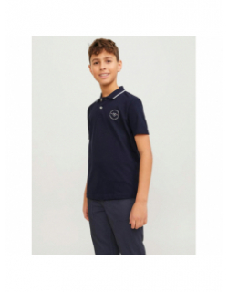 Polo blushield garçon bleu marine - Jack & Jones