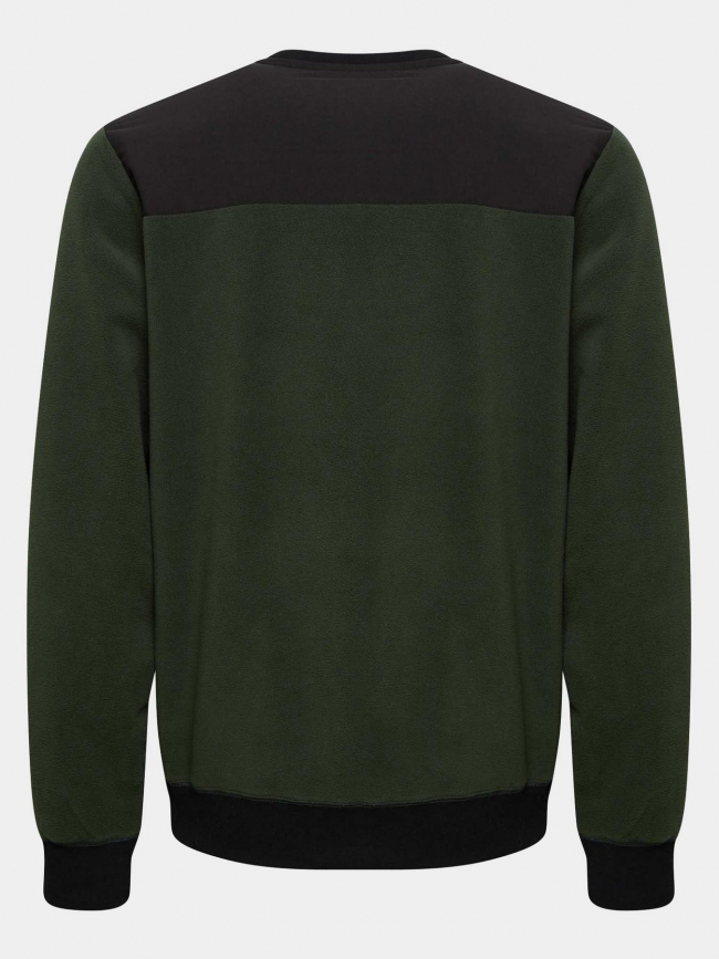 Sweat polaire à poche vert homme - Blend