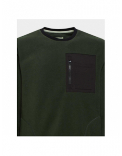 Sweat polaire à poche vert homme - Blend